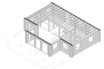 Blockhausbau - Wandzeichnungen - Blockhausplanung - Hausplanung - CAD Zeichnung - Blockhaus bauen - Holzhaus in Blockbauweise