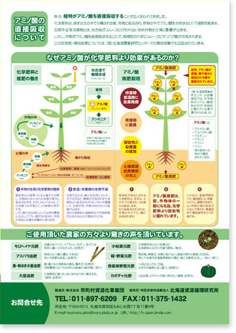 肥料チラシ制作デザイン広告作成印刷屋サンプルflyerフライヤーdesignイラスト裏