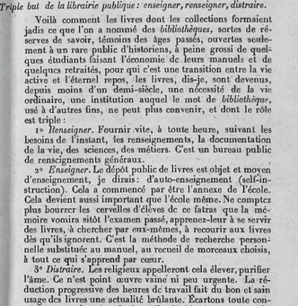 Extrait de "la Librairie publique" p.9