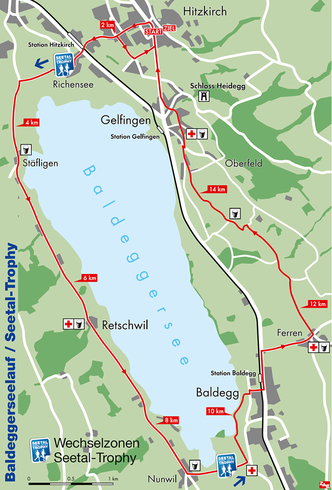 Es galt 10 Meilen um den Baldeggersee zu bewältigen, mit einer Anfangsschlaufe in Hitzkrich.