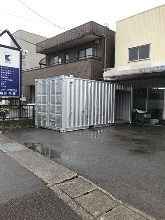 岐阜市･本巣市 中古コンテナ12ft･20ftシルバー改造設置