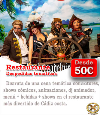 cena de grupos para despedidas en Conil de la frontera