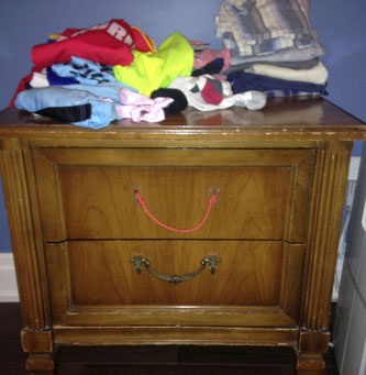 'Before' pic of tired dresser