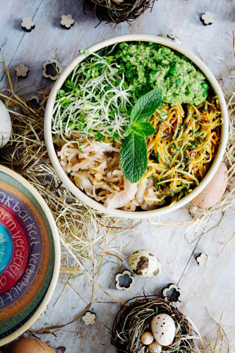 Veganes Rohkost Bowl Rezept zu Ostern