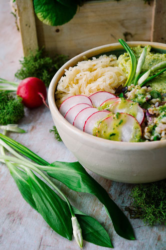 Frühjahr Bärlauch Bowl