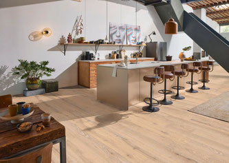 Holzboden Natureflex HD 100 Eiche lebhaft leichtweiß gekälkt 20016 ultramattlackiert