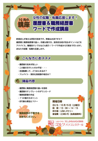 履歴書 職務経歴書チラシ