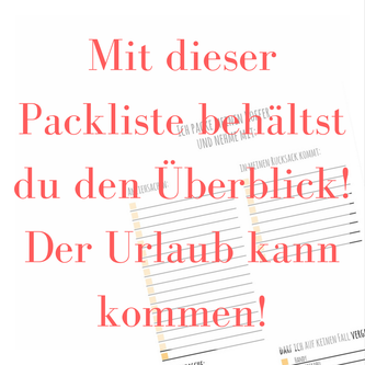 Titelbild: Mit dieser Packliste behältst du den Überblick! Der Urlaub kann kommen!