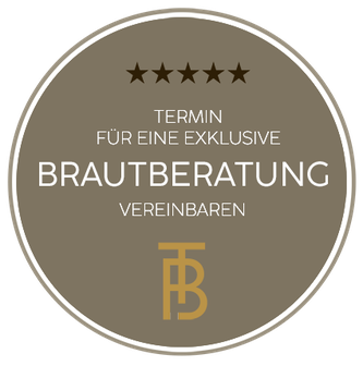 Button in Goldfarbe zum Onlineterminkalender für eine Brautberatung bei Brautmoden Tegernsee