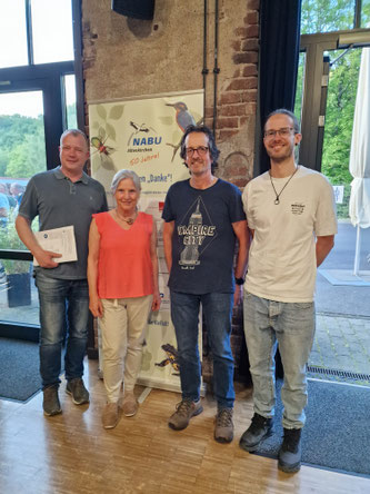 Roger Best, Ute Klapthor, Christian Klute und Jonas Klute (von links nach rechts) vom NABU Montabaur