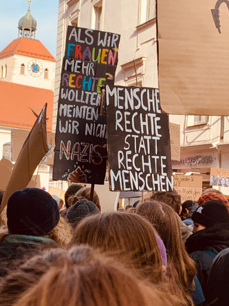 Demo gegen Rechts am Sonntag in Regensburg © novisopix / Peter Wichmann