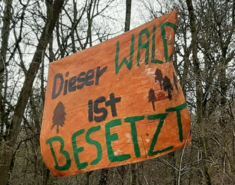 Protest im Fechenheimer Wald © ffm-medien.de / K. Leitzbach