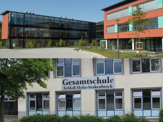 Oben das Gymnasium und unten die Gesamtschule