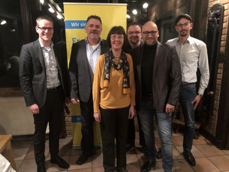 v.l.n.r.: Thorsten Baumgart, Olaf Pretel, Ulla Lehmann, Sven Barbaresko, David Luge, Marco Niermeier