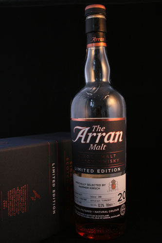 Arran 1997 / 2017 selected by Kammer Kirsch Flasche und Etikett.