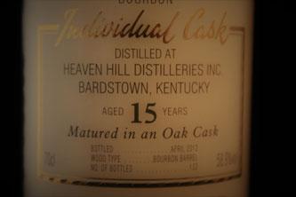 Heaven Hill 15 Jahre William Cadenhead's Etikett