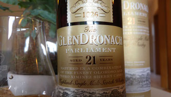 GlenDronach 21 Jahre Parliament Etikett