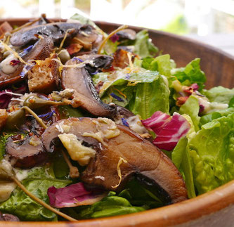 cæsarsalat portobellosopp vegetarsalat