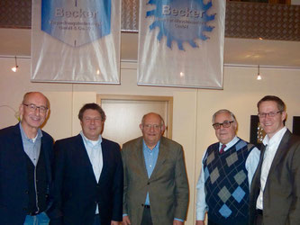 v.l.: Hermann Ludewig, Jörg Becker, Hans-Peter Friese, Wilhelm Morgenstern und Thorsten Baumgart