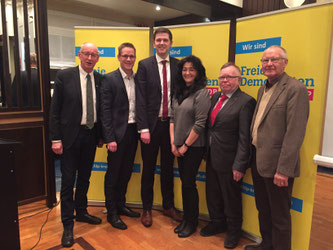 V.l.n.r.: Hermann Ludewig, Thorsten Baumgart, Patrick Büker, Silke Wehmeier, Eckhard Fuhrmann, Ernst Sebbel