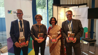 from the left: Erik Swars, Cornelia Oertle, Neelam Nagar, Bruno Geiger (Rudolf Strahm missing on the foto while joined a mission in China).