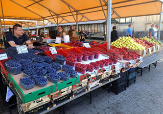 Berry stall at Riga Central Market