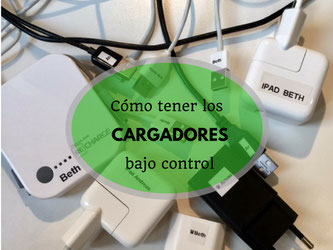 organiza los cargadores de dispositivos móviles - AorganiZarte.com
