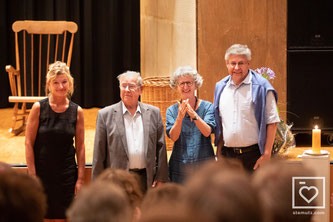 (Im Bild: Das Gründungsteam von 1989 heute. Von links nach rechts: Marianne Fässler, August Oberson, Rita Wicky-Berni und Bruno Weber – Foto STEMUTZ.COM)