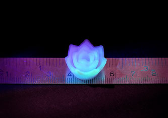 To demonstrate that fine aerogel structures can be produced in 3D printing, the researchers printed a lotus flower made of aerogel. Image: Empa 