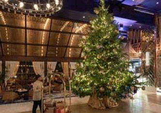 Der teuerste Weihnachtsbaum mit einem Wert von 14 Millionen Euro stand im Hotel Kempinski Bahía Estepona bei Marbella (Foto: Hotel Kempinski Bahía Estepona).