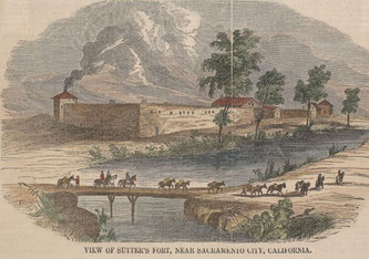 Von der konkursiten Tuchwarenhandlung ins grosszügige Fort: Johann August Sutter schien alles richtig gemacht zu haben. Wikimedia