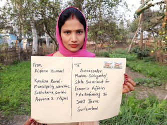 Zurzeit erhält das Seco viel Post aus verschiedenen Ländern - auch aus Nepal. • Bildquelle: Fastenopfer