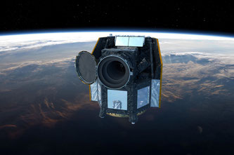 Darstellung von CHEOPS im All Bildquelle: © ESA / ATG medialab; unibe.ch