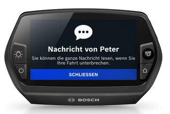 Mit dem Bosch Nyon Smartphone Nachrichten auf dem Display anzeigen lassen