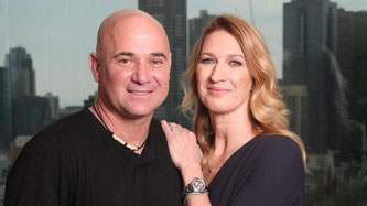 Nella foto Andre Agassi e Steffi Graf