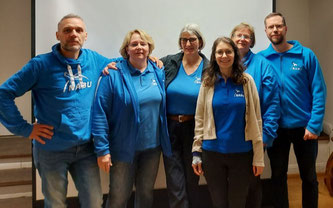 Der Vorstand v. l.: Holger Tschorsch (Kassierer), Britta Böhringer-Retter (Vorsitzende), Carmen Gah (Stellv. Vorsitzende), Sophie Wiggenhauser (Öffentlichkeitsarbeit mit Katrin Binder), Nicole Simon (Jugendarbeit), Florian Reichert (Schriftführer)