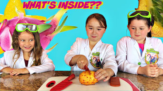 Kids science experiment, what's inside fruit