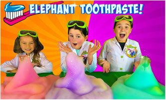 Kids science experiment, elephant toothpaste science experiment