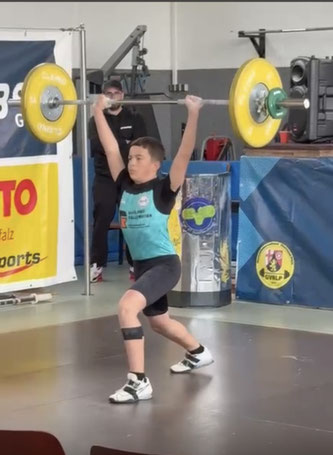 Fritz Amann mit 52 kg Stoßen