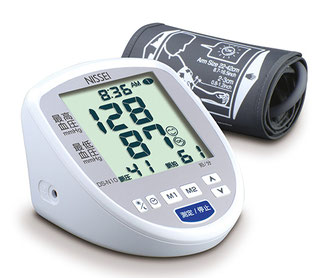 上腕式デジタル血圧計　時計機能付き