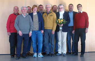 v.l. Reinhold Simm, Karl Vensky, Steffen Kandler, Jennifer Krieb, Peter Zimmermann, Bernd Liebetrau, Heiko Hampl, Ute Heupel, Stefan Sättler und Rüdiger Baas