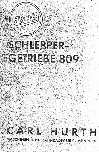 Hurth G809 - Bedienungsanleitung, Ersatzteilliste