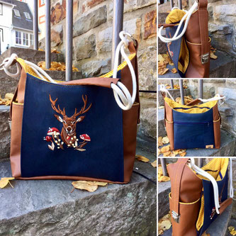 Dany, Machwerk, Stoff, Hachenburg, Hirsch, Lila Lotta, Kork, Kunstleder, Tasche, Einzig-n-Artig, Alter Markt, Swafing, Roxana,