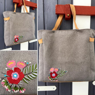 Carrybag, Farbenmix, Taschenspieler, Einzig-n-Artig, Stoff, Hachenburg, Swafing, Rom, Bouquet, Lila Lotta