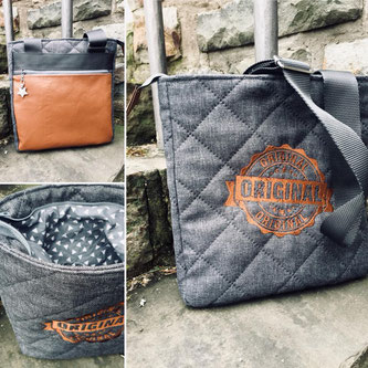 Einzig-n-Artig, Farbenmix, Männersache, Taschenspieler, Männertasche, Tasche, Steppstoff, Hachenburg