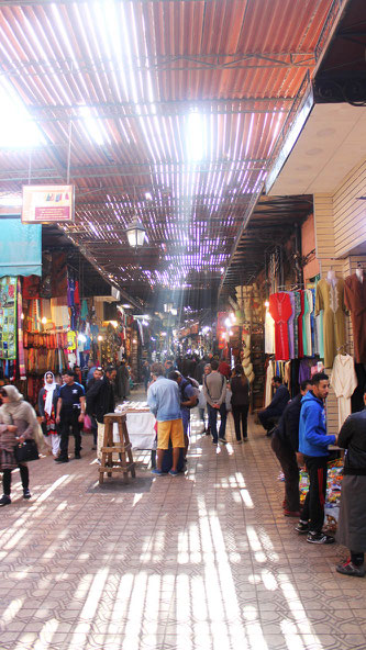 The souks in Marrakesh