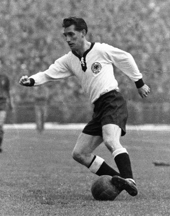 Fritz Walter im Nationaltrikot, 19.03.1958 (Foto: Horst-Günter Müller)