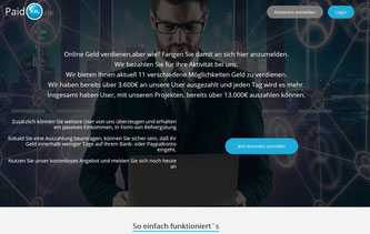 Screenshot - Webseite von Paidxxl.de