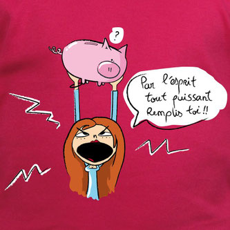 T-shirt drôle - tirelire cochon