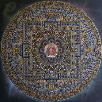 Tshepame Mandala painted by Phuntsho Wangdi